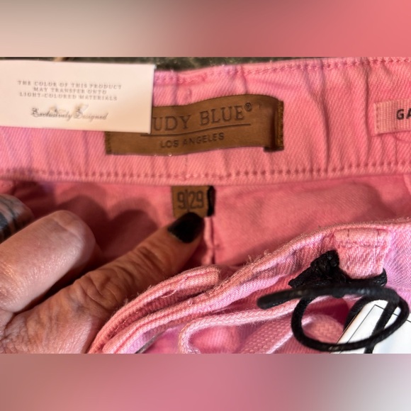Judy Blue High Waist Pink Garment Dyed Jogger Jeans Size 9/29 NWT - Picture 4 of 8